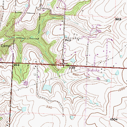 Topographic Map of Cyclone School (historical), MO