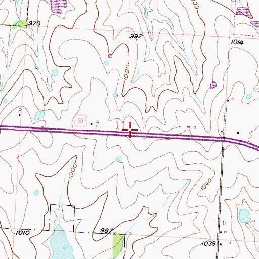 Topographic Map of Wright School (historical), MO