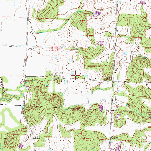 Topographic Map of Wide Awake School (historical), MO
