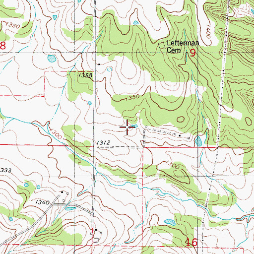 Topographic Map of Macky School (historical), MO