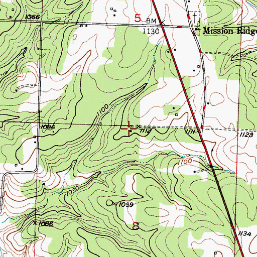 Topographic Map of Lone Post School (historical), MO