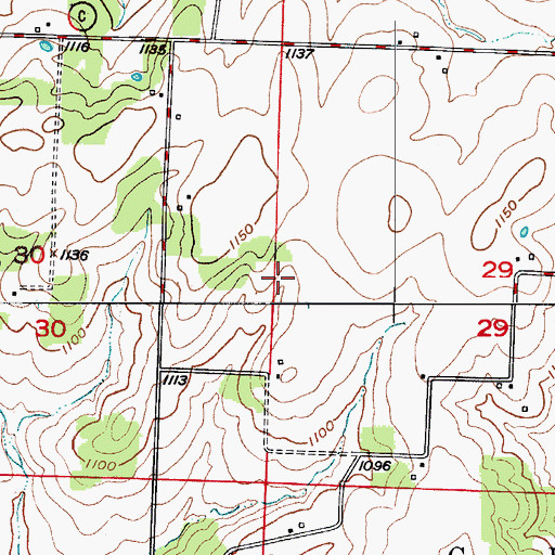Topographic Map of Atlas School (historical), MO