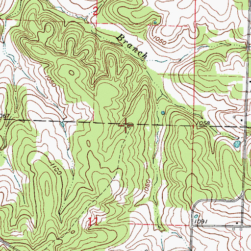 Topographic Map of Booth School (historical), MO