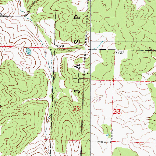 Topographic Map of Willow Spring School (historical), MO