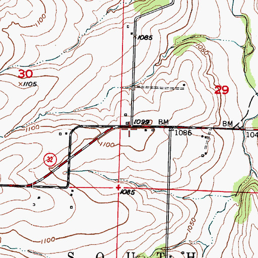 Topographic Map of Reynolds, MO