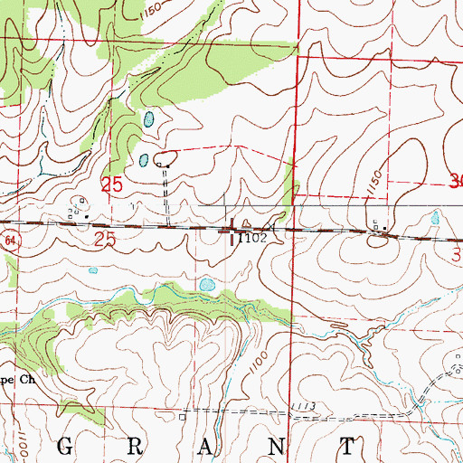 Topographic Map of Boodler School (historical), MO