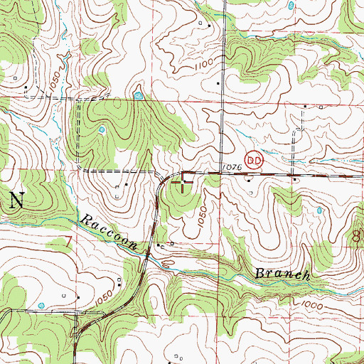 Topographic Map of White Palace School (historical), MO