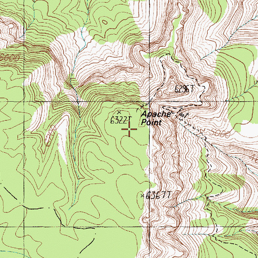 Topographic Map of Apache Point, AZ