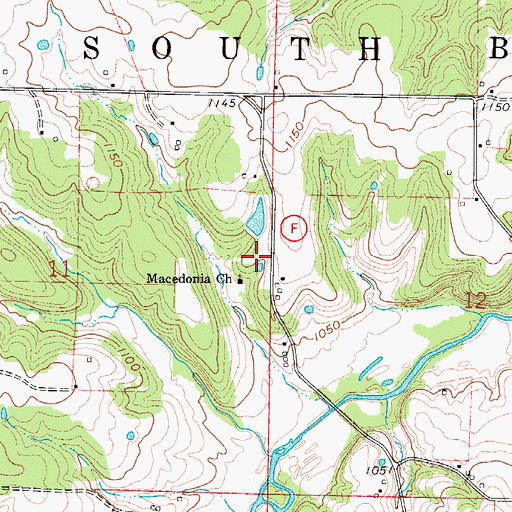 Topographic Map of Macedonia School (historical), MO