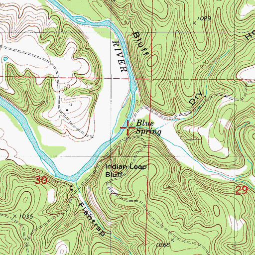 Topographic Map of Sweet Hollow Creek, MO