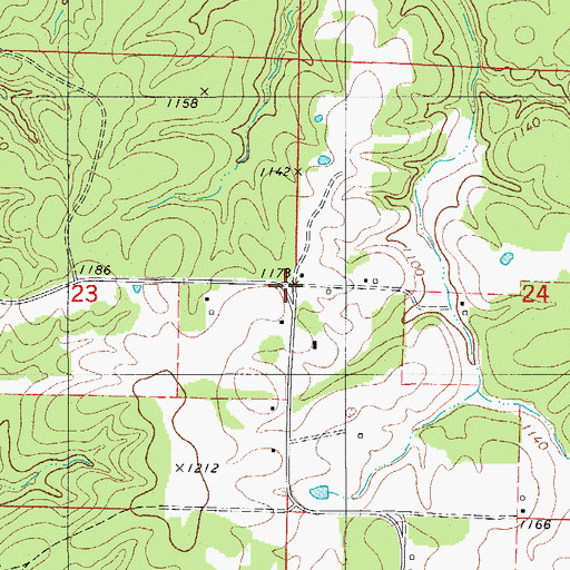 Topographic Map of Case, MO