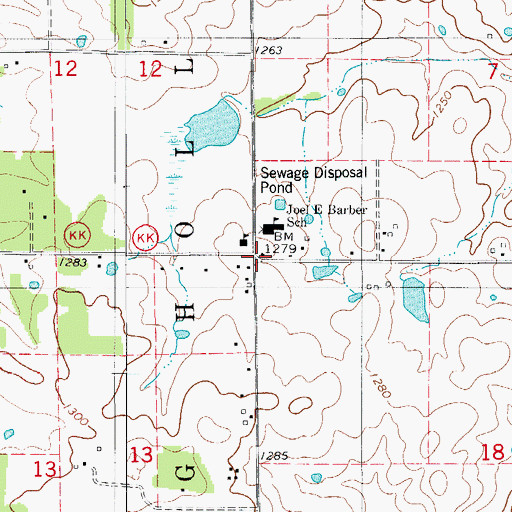 Topographic Map of High Prairie Church (historical), MO