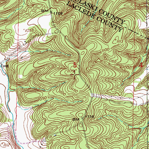 Topographic Map of Stockade Church (historical), MO