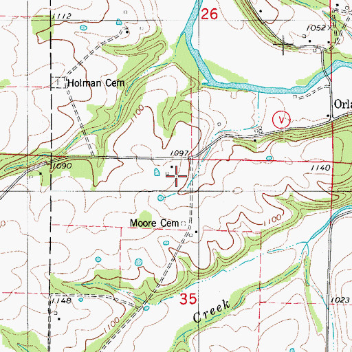 Topographic Map of Conner School (historical), MO