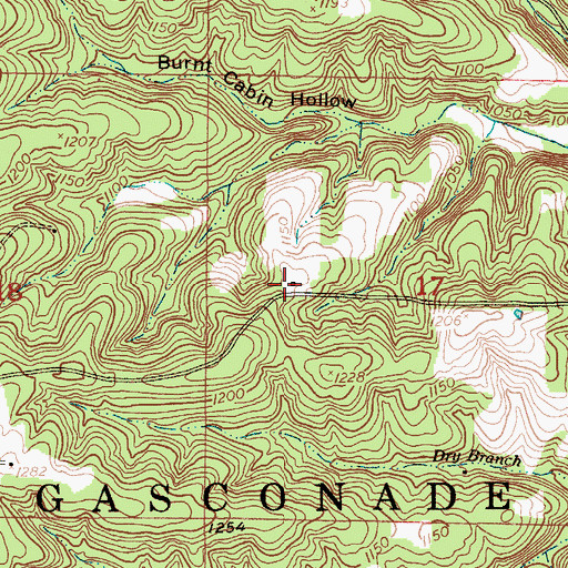 Topographic Map of Harmony Church (historical), MO