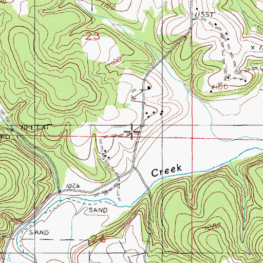 Topographic Map of Elk Creek Church (historical), MO