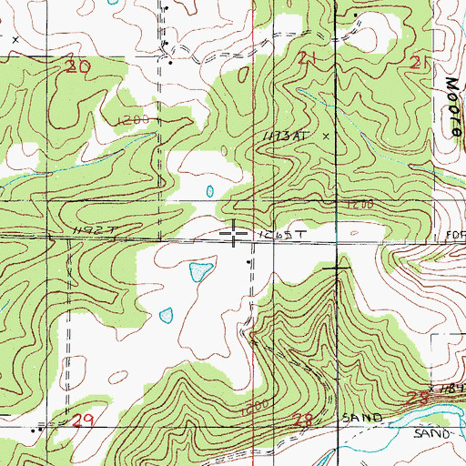 Topographic Map of Happy Hill Church (historical), MO