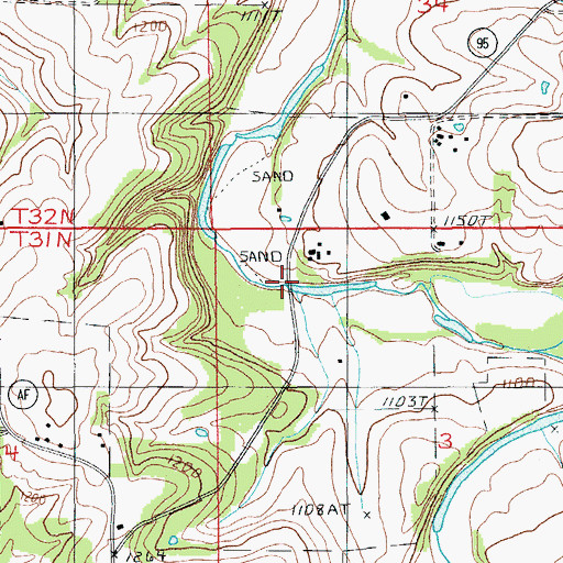 Topographic Map of Jarres Ford, MO