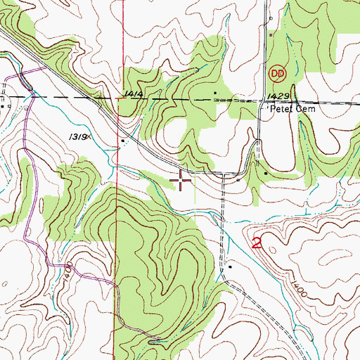 Topographic Map of Summit School (historical), MO