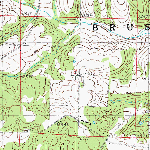 Topographic Map of Indian Grove School (historical), MO