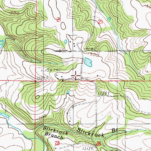 Topographic Map of Hopewell Church (historical), MO