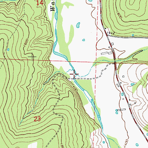 Topographic Map of Seals Creek, AR