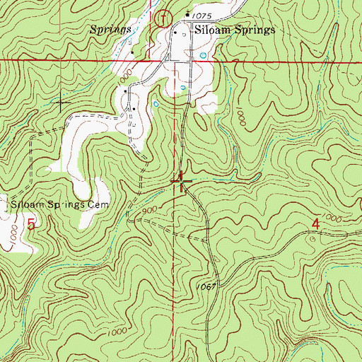 Topographic Map of Pease Mill, MO