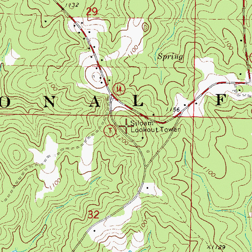 Topographic Map of Payne Knob, MO