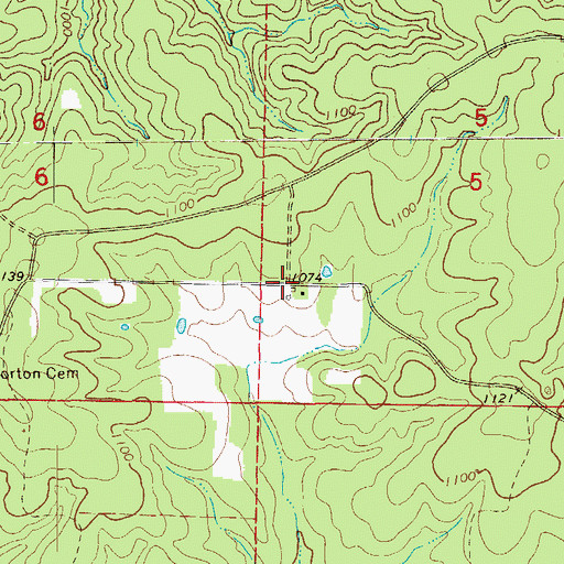 Topographic Map of Horton, MO