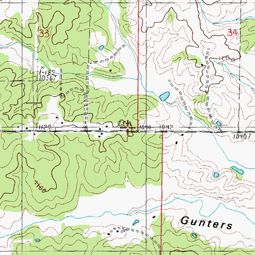 Topographic Map of Pleasant View Church (historical), MO
