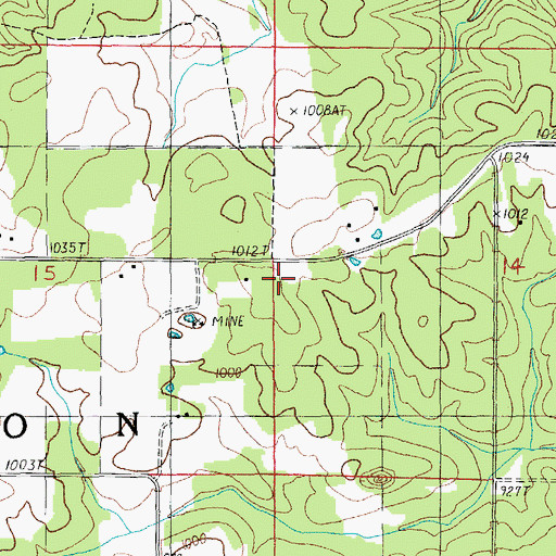 Topographic Map of Ferguson School (historical), MO