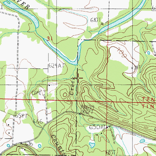 Topographic Map of Session Creek, AR