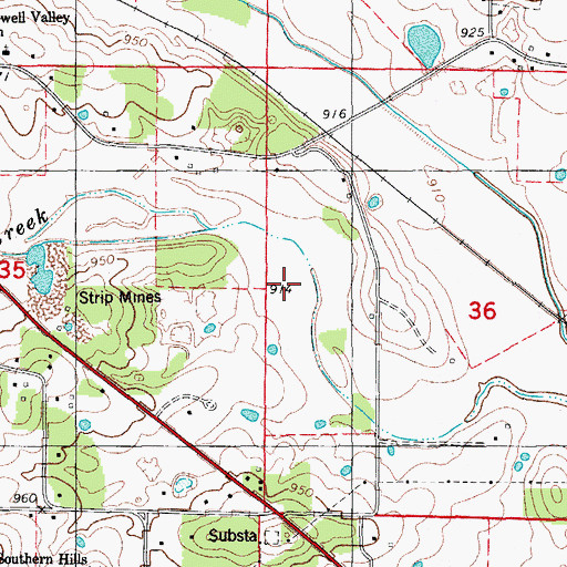 Topographic Map of Mustion Hollow, MO