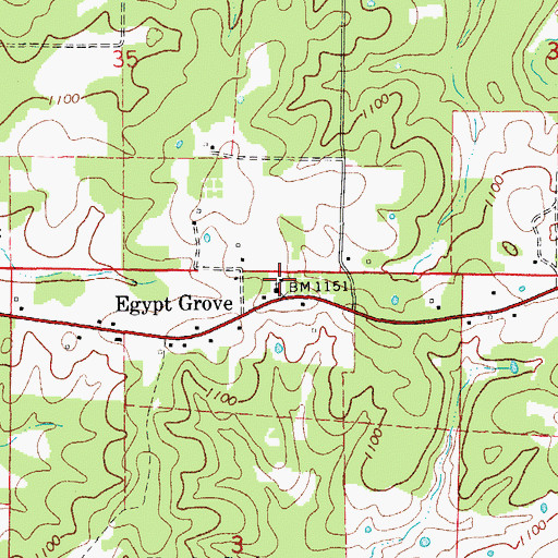 Topographic Map of Egypt School (historical), MO