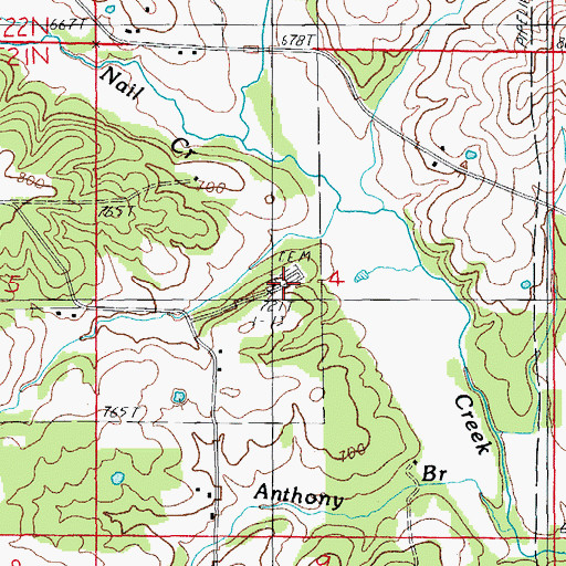 Topographic Map of Koellings Graveyard, MO