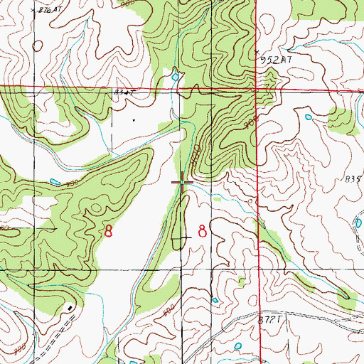 Topographic Map of Clifton Branch, MO