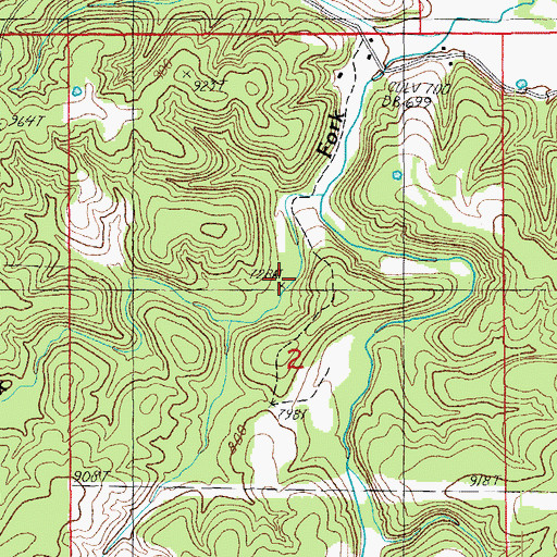 Topographic Map of Seven Points Hills, MO