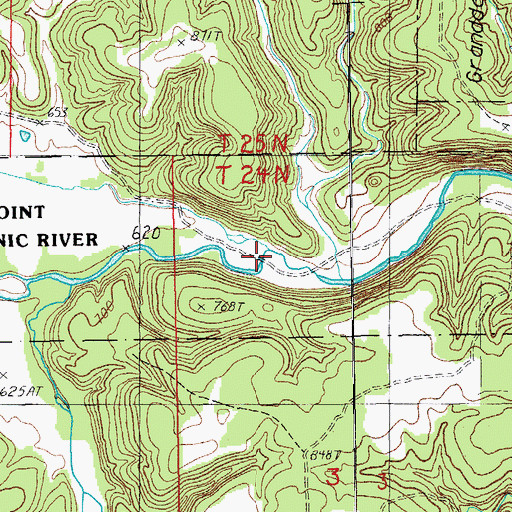 Topographic Map of Olds Mill, MO