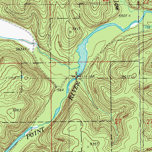 Topographic Map of Union Ford, MO