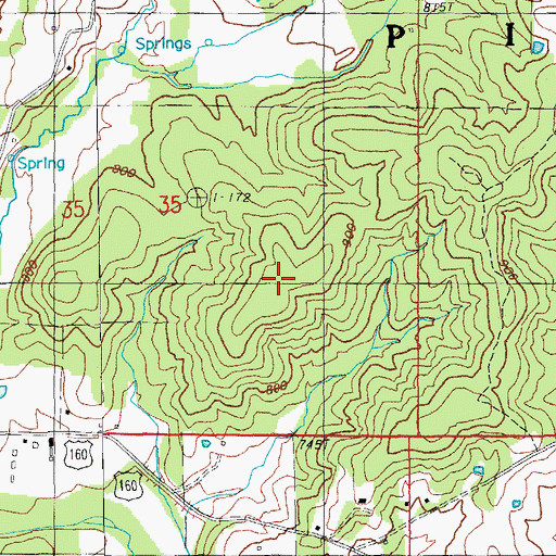 Topographic Map of Wild Cat Hill, MO