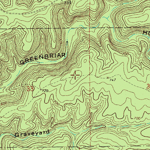 Topographic Map of Conner Hill, MO
