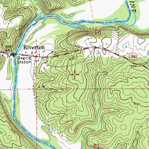 Topographic Map of Boze Mill Hollow, MO
