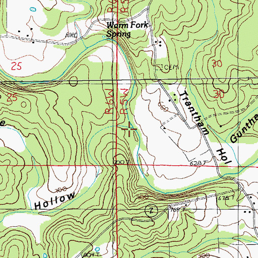 Topographic Map of Mill Stone Branch, MO
