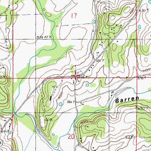 Topographic Map of Clifton, MO