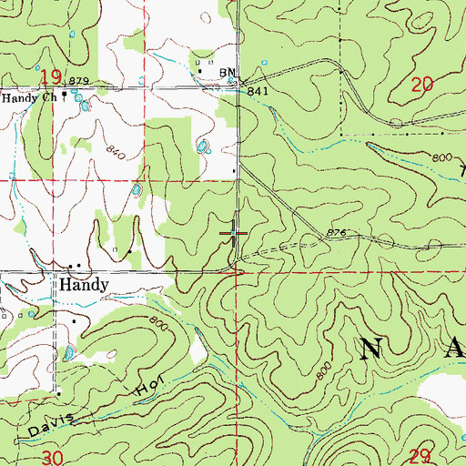 Topographic Map of Buffalo Wallow, MO