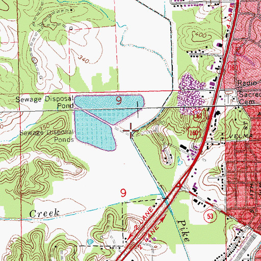 Topographic Map of Craven Ditch, MO