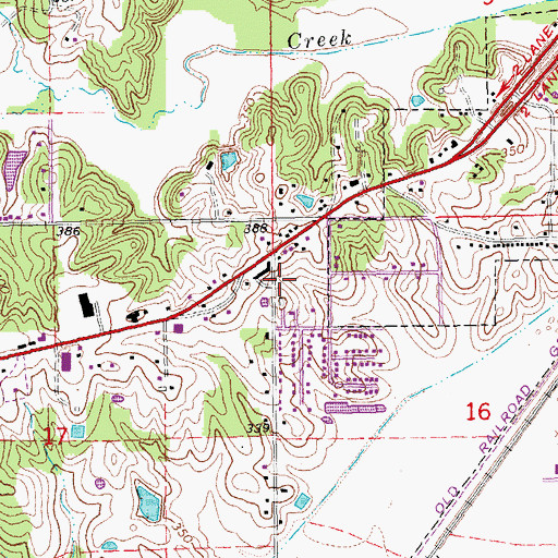 Topographic Map of Cravens Chapel, MO