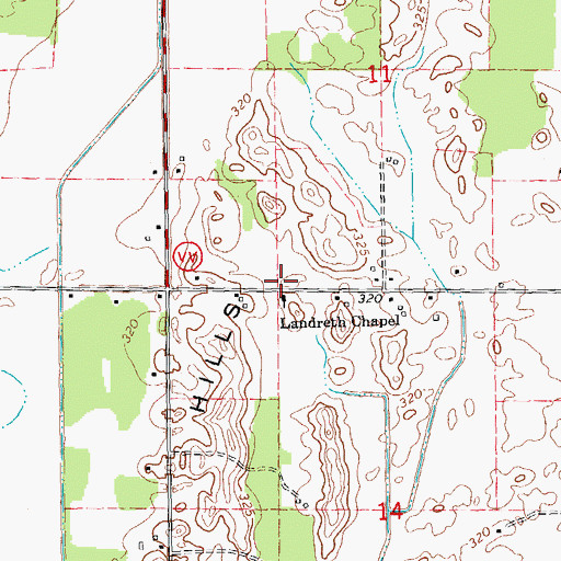 Topographic Map of Caledonia School (historical), MO
