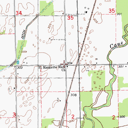 Topographic Map of Booser (historical), MO