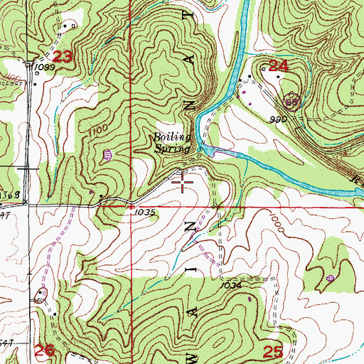 Topographic Map of Raftville (historical), MO